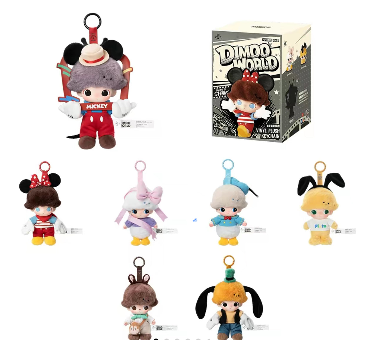 DIMOO WORLD X DIZNEY VINYL FACED PLUSHIE PENDANT