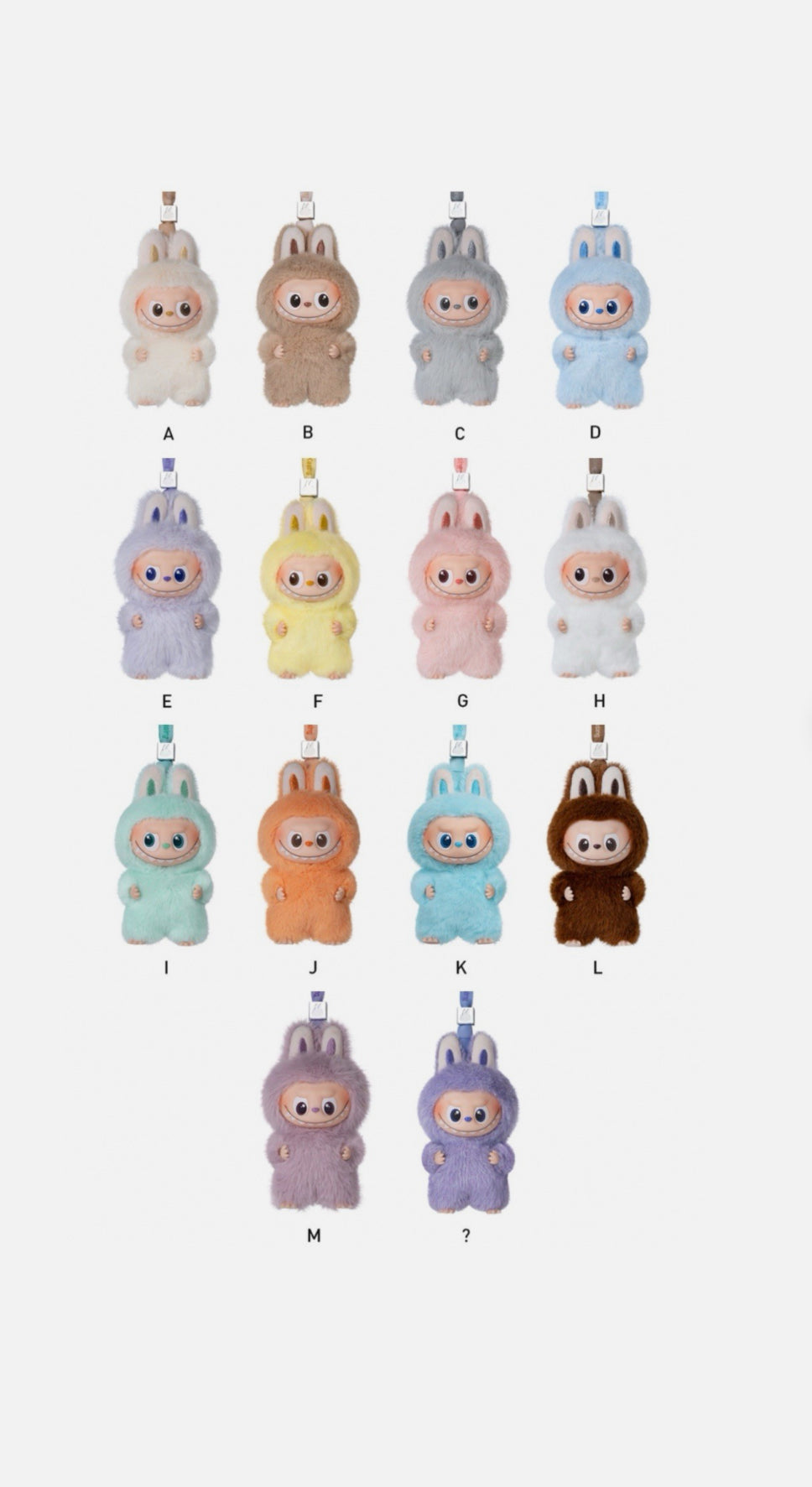 **LABUBU- PIN FOR LOVE (A-M) VINYL FACE PLUSHIE PENDANT