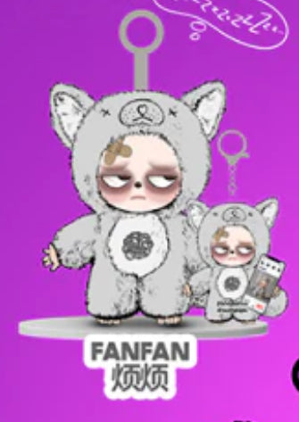 SLEEPLESS GRUMPIPI VINYL FACED PLUSHIE PENDANT