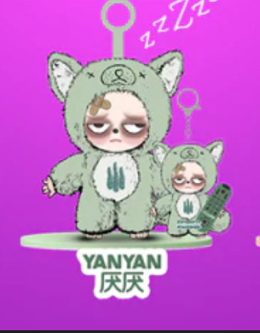 SLEEPLESS GRUMPIPI VINYL FACED PLUSHIE PENDANT